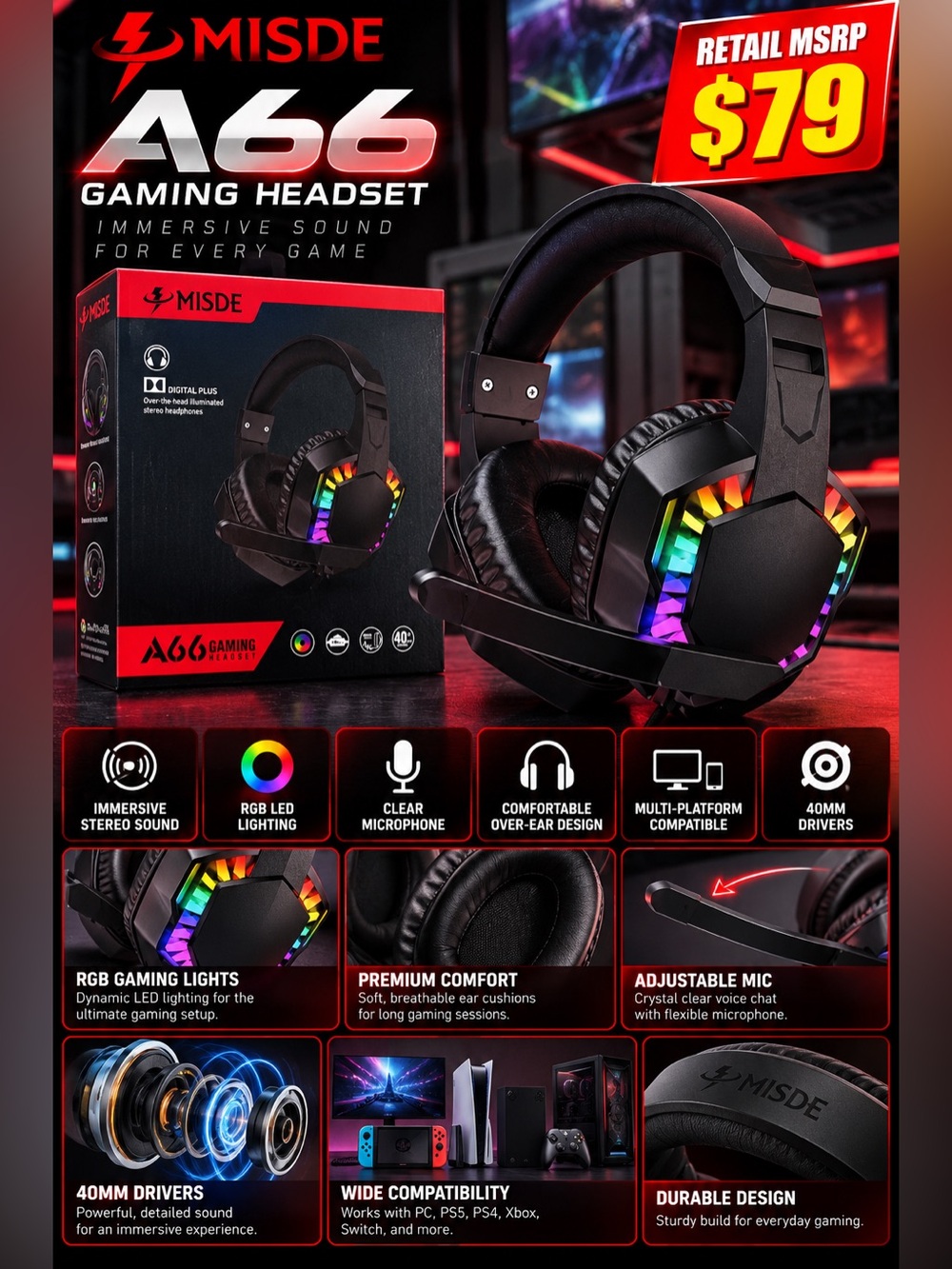 A66 GAMING HEADSET